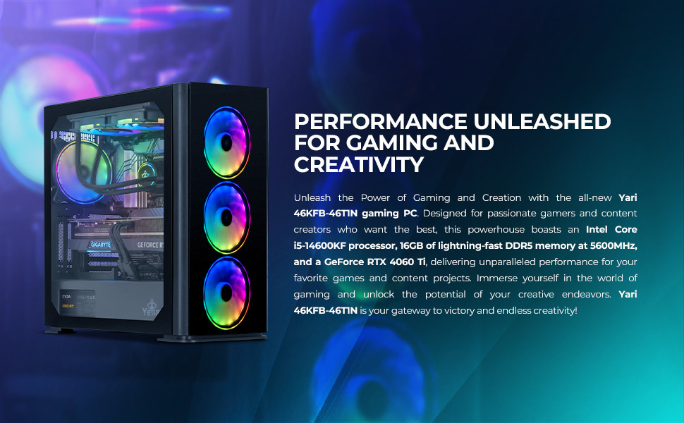 Yeyian YARI YPI-YA46KFB-46T1N Gaming Desktop 
